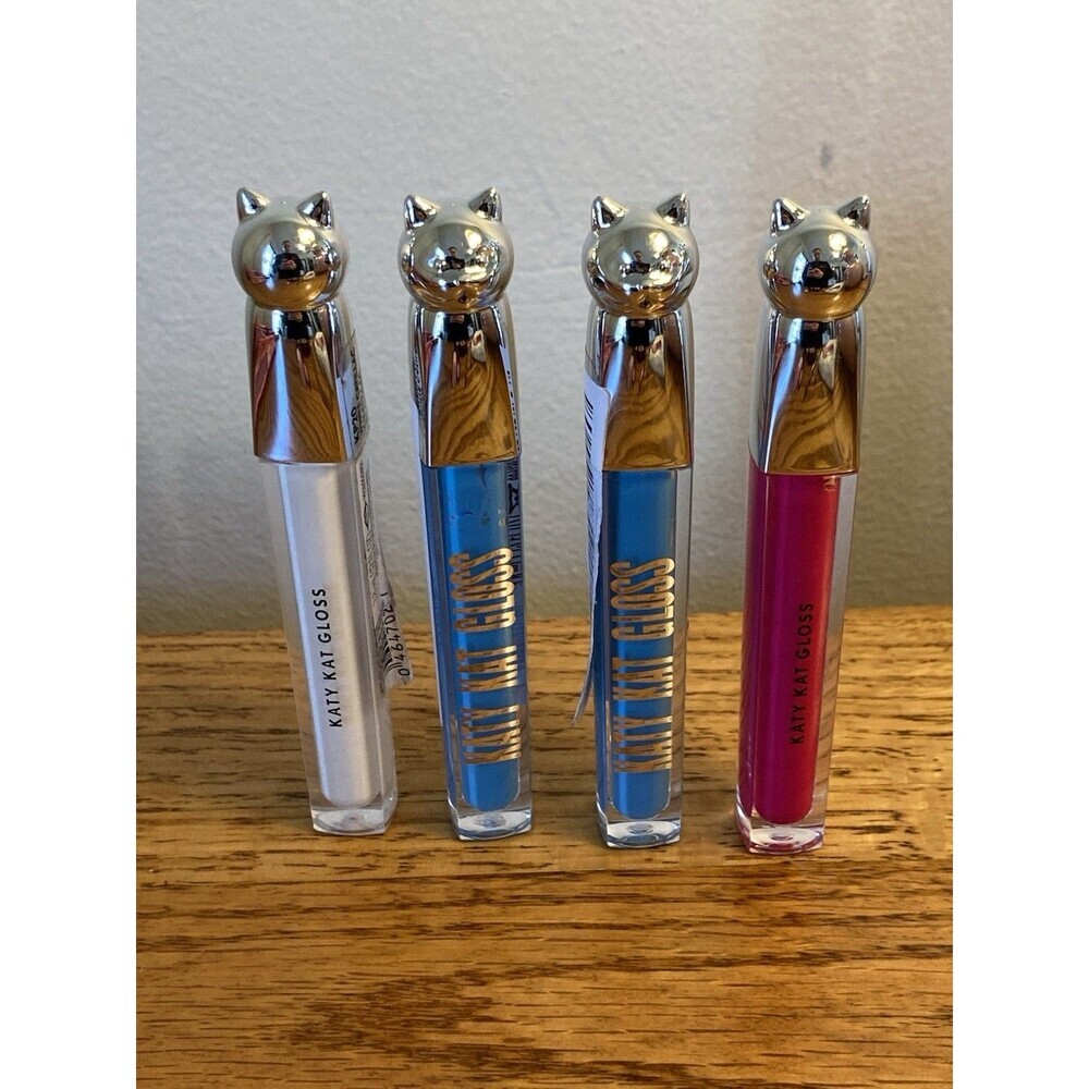 (4) COVERGIRL Katy Kat Gloss Cobalt White Cadillac Karma Kitty SET BUNDLE Blue
